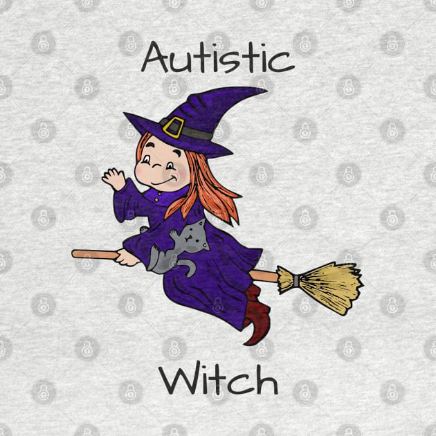 Autistic Witch on a Broom by More Relatable Autistic Content